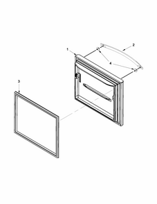 Freezer Door Parts Diagram and Parts List for GB2FHDXWS09  Whirlpool Refrigerator