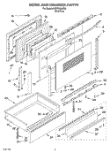 DOOR AND DRAWER PARTS Diagram and Parts List for KERC608LSS0  KitchenAid Range