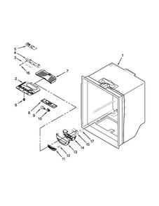Refrigerator Liner Parts Diagram and Parts List for WRF532SNBB00  Whirlpool Refrigerator