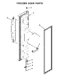 Freezer door parts Diagram and Parts List for 10651115710  Kenmore Refrigerator
