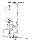 BRAKE AND DRIVE TUBE Diagram and Parts List for LA5400XMW3  Whirlpool Washer