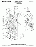 CABINET PARTS Diagram and Parts List for GZ25FDRXYY0  Whirlpool Refrigerator
