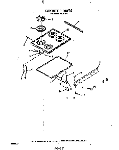 Cook Top Diagram and Parts List for F4858*3  Roper Range