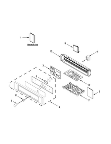 Control Panel Parts Diagram and Parts List for KMBS104EBL00  KitchenAid Microwave