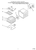 INTERNAL OVEN Diagram and Parts List for GBS307PDB3  Whirlpool Wall Oven