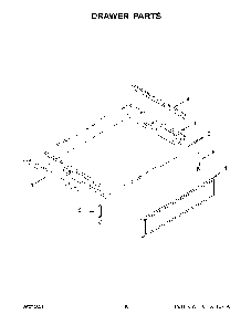 Drawer Parts Diagram and Parts List for KFEG500EWH4  KitchenAid Range