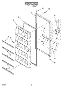 DOOR PARTS Diagram and Parts List for EV200NXKQ04  Whirlpool Freezer