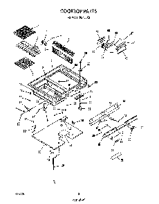 Cook Top Diagram and Parts List for N9457*2  Roper Range