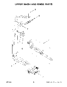 Upper Wash And Rinse Parts Diagram and Parts List for KDTM405PPS0  KitchenAid Dishwasher