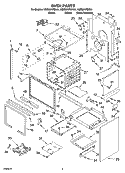 OVEN PARTS Diagram and Parts List for KGRI801PBL01  KitchenAid Range