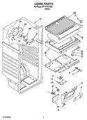 LINER PARTS Diagram and Parts List for RT12VKXKQ02  Roper Refrigerator