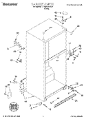 CABINET Diagram and Parts List for 7TT18DKXEW00  Whirlpool Refrigerator
