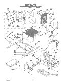 UNIT Diagram and Parts List for 4YGD27DCHW01  Whirlpool Refrigerator