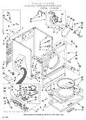 CABINET Diagram and Parts List for RGX6646AL0  Roper Dryer