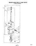 BRAKE AND DRIVE TUBE Diagram and Parts List for LA5400XMW2  Whirlpool Washer
