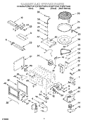 CABINET AND STIRRER Diagram and Parts List for KEMS377GAL3  KitchenAid Microwave Oven Combo