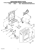 DISPENSER FRONT PARTS Diagram and Parts List for KSCS25FSWH02  KitchenAid Refrigerator