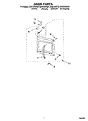 DOOR PARTS Diagram and Parts List for MH3184XPS0  Whirlpool Microwave