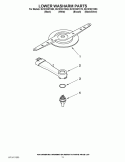 LOWER WASHARM PARTS Diagram and Parts List for DU1010XTXD3  Whirlpool Dishwasher