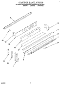CONTROL PANEL Diagram and Parts List for KDDT207BBL5  KitchenAid Range