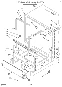 FRAME AND TANK Diagram and Parts List for KUDX23HB0  KitchenAid Dishwasher
