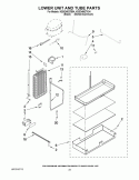 LOWER UNIT AND TUBE PARTS Diagram and Parts List for KSSO48QTB04  KitchenAid Refrigerator
