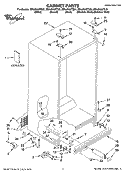 CABINET PARTS Diagram and Parts List for ED5JHAXTS01  Whirlpool Refrigerator