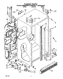 CABINET Diagram and Parts List for KSRB25QXAL10  KitchenAid Refrigerator