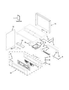 Control Panel Parts Diagram and Parts List for KEMS309BSP01  KitchenAid Microwave