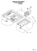 Part Location Diagram of W10208560 Whirlpool BASE