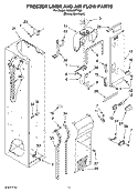FREEZER LINER AND AIR FLOW PARTS Diagram and Parts List for KSSS42FTX02  KitchenAid Refrigerator