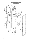 FREEZER DOOR Diagram and Parts List for 3XARG499WP00  Whirlpool Refrigerator