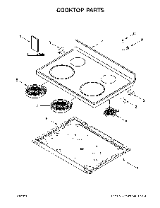 Cooktop parts Diagram and Parts List for WFE320M0JS0  Whirlpool Range