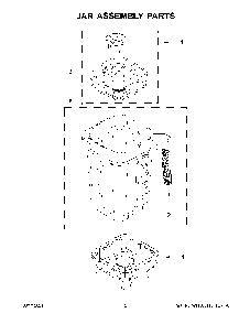 Jar Assembly Parts Diagram and Parts List for 9KSB4027CA0  KitchenAid Blender
