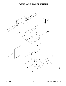 Door And Panel Parts Diagram and Parts List for KDTE204KBS1  KitchenAid Dishwasher