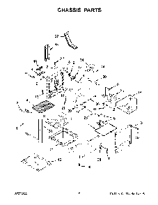 Chassis Parts Diagram and Parts List for KFEG500EBS6  KitchenAid Range