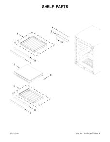 Part Location Diagram of W10803983 Whirlpool TRIM-SHELF