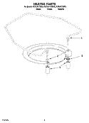 HEATER PARTS Diagram and Parts List for KUDJ01TJWH0  KitchenAid Dishwasher
