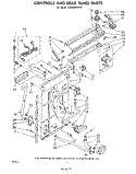CONTROLS AND REAR PANEL Diagram and Parts List for LA3400XPW1  Whirlpool Washer