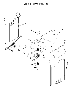 Air flow parts Diagram and Parts List for WRS331SDHB02  Whirlpool Refrigerator
