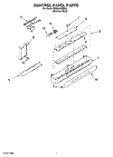 CONTROL PANEL PARTS Diagram and Parts List for KSSC36QMS03  KitchenAid Refrigerator