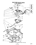 MACHINE BASE Diagram and Parts List for LA5400XMW0  Whirlpool Washer