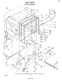 TUB , LITERATURE AND OPTIONAL Diagram and Parts List for DU5503XL0  Whirlpool Dishwasher