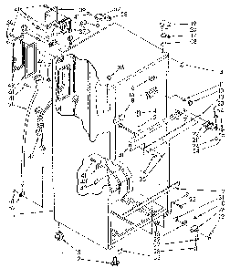 Cabinet Diagram and Parts List for ET18JKXSM04  Whirlpool Refrigerator