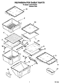 REFRIGERATOR SHELF PARTS Diagram and Parts List for 7GS6SHEXMS01  Whirlpool Refrigerator