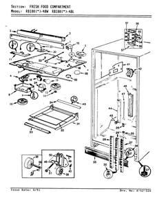 04 - Fresh Food Compartment Diagram and Parts List for RB18KN-4BL  Whirlpool Refrigerator