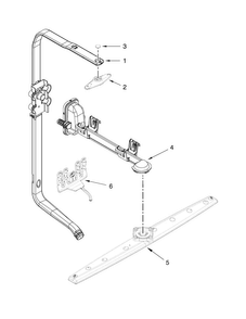 Upper Wash And Rinse Parts Diagram and Parts List for KDTE304DSS1  KitchenAid Dishwasher