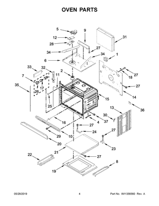 Oven Parts Diagram and Parts List for WOC75EC7HS02  Whirlpool Microwave Oven Combo