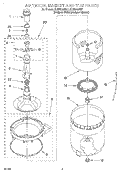 AGITATOR, BASKET AND TUB Diagram and Parts List for 2LSR5233BZ1  Whirlpool Washer