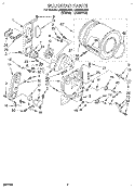 BULKHEAD Diagram and Parts List for LGR5644AN1  Whirlpool Dryer